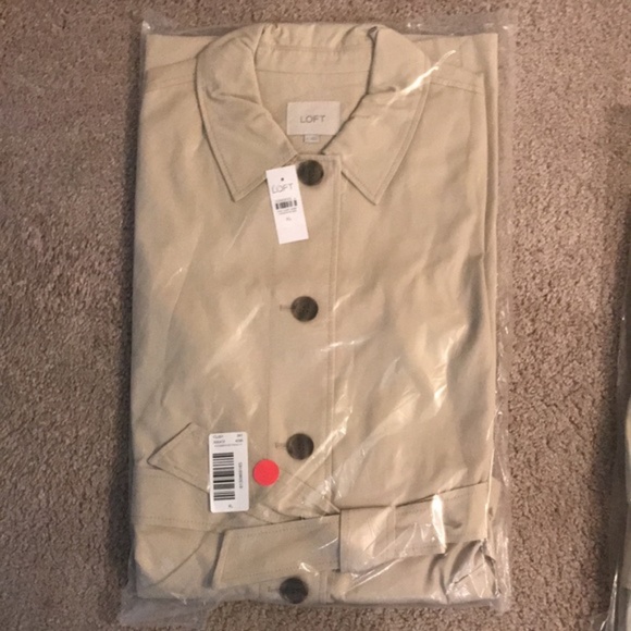 Loft Tan Midi Trench Coat New With Tags - Picture 3 of 4